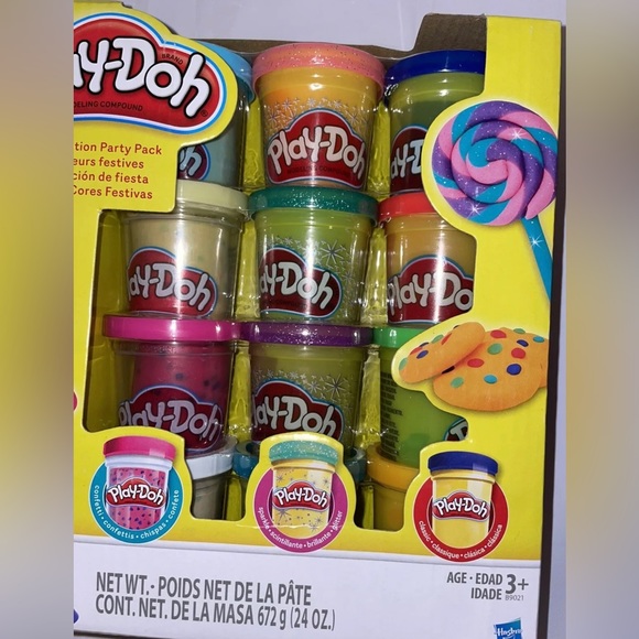 NEW Play-Doh Celebration Party Pack Sealed Includes 12 Pack 3 Types 2 Tools NEW - Picture 2 of 6